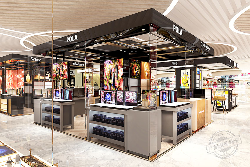 大牌化妆品展示柜